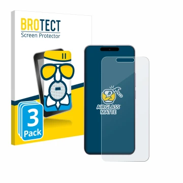 Parte frontal de un envase de producto con el logotipo de la marca BROTECT. Al lado se muestra el dispositivo Oukitel P1 con s