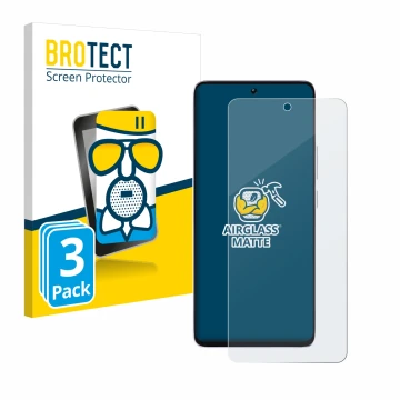 Parte frontal de un envase de producto con el logotipo de la marca BROTECT. Al lado se muestra el dispositivo Xiaomi Poco M7 P