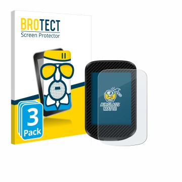 Parte frontal de un envase de producto con el logotipo de la marca BROTECT. Al lado se muestra el dispositivo igpsport BSC300T