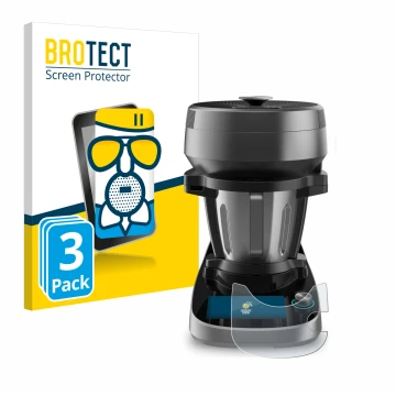 Parte frontal de un envase de producto con el logotipo de la marca BROTECT. Al lado se muestra el dispositivo Cecotec Mambo Vi