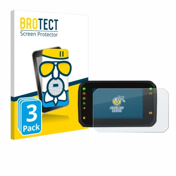 Parte frontal de un envase de producto con el logotipo de la marca BROTECT. Al lado se muestra el dispositivo Honda ADV350 5