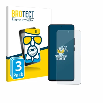 Parte frontal de un envase de producto con el logotipo de la marca BROTECT. Al lado se muestra el dispositivo Oppo Reno 13 F c