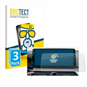 Parte frontal de un envase de producto con el logotipo de la marca BROTECT. Al lado se muestra el dispositivo BMW Facelift G31