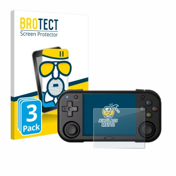 Parte frontal de un envase de producto con el logotipo de la marca BROTECT. Al lado se muestra el dispositivo Magicx Mini Zero
