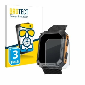 Parte frontal de un envase de producto con el logotipo de la marca BROTECT. Al lado se muestra el dispositivo Stahlgear Thor c