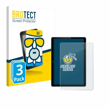 Parte frontal de un envase de producto con el logotipo de la marca BROTECT. Al lado se muestra el dispositivo Awow P11 10