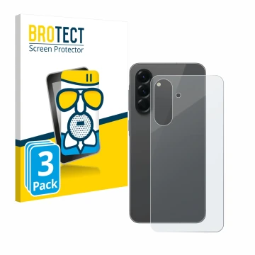 Parte frontal de un envase de producto con el logotipo de la marca BROTECT. Al lado se muestra el dispositivo Samsung Galaxy A