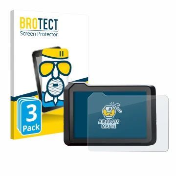 Parte frontal de un envase de producto con el logotipo de la marca BROTECT. Al lado se muestra el dispositivo KTM 1390 Super D