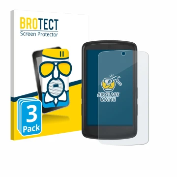 Parte frontal de un envase de producto con el logotipo de la marca BROTECT. Al lado se muestra el dispositivo Bryton Rider S81