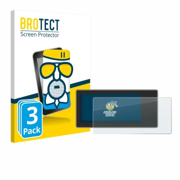 Parte frontal de un envase de producto con el logotipo de la marca BROTECT. Al lado se muestra el dispositivo Acta Berg Radio 