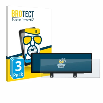 Parte frontal de un envase de producto con el logotipo de la marca BROTECT. Al lado se muestra el dispositivo Xtrons QLB42THNB