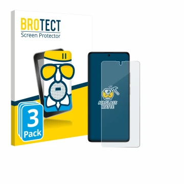 Parte frontal de un envase de producto con el logotipo de la marca BROTECT. Al lado se muestra el dispositivo Xiaomi Poco M6 P