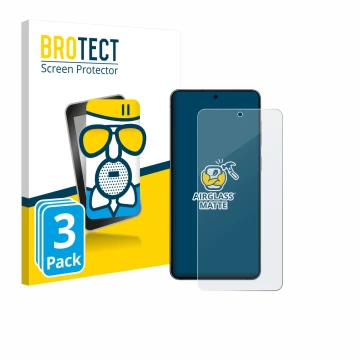 Parte frontal de un envase de producto con el logotipo de la marca BROTECT. Al lado se muestra el dispositivo Samsung Galaxy S