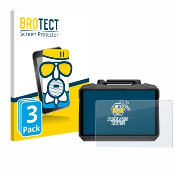Parte frontal de un envase de producto con el logotipo de la marca BROTECT. Al lado se muestra el dispositivo DJI RC Pro 2 con