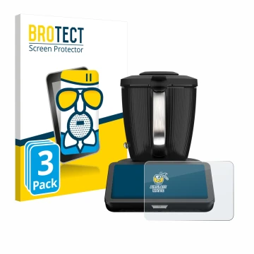 Parte frontal de un envase de producto con el logotipo de la marca BROTECT. Al lado se muestra el dispositivo Vorwerk Bimby TM