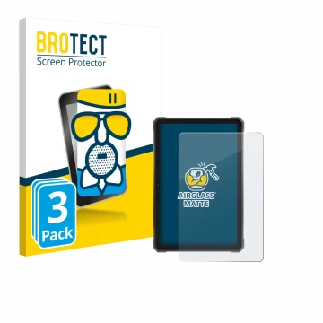 Parte frontal de un envase de producto con el logotipo de la marca BROTECT. Al lado se muestra el dispositivo Hotwav R9 Plus c