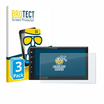 Parte frontal de un envase de producto con el logotipo de la marca BROTECT. Al lado se muestra el dispositivo Kenwood DMX6523D