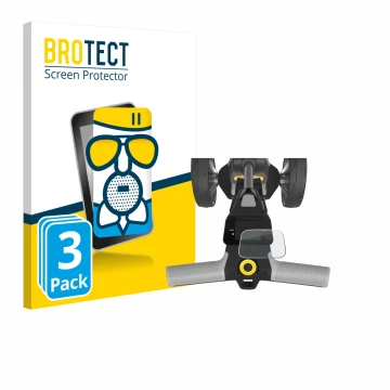 Parte frontal de un envase de producto con el logotipo de la marca BROTECT. Al lado se muestra el dispositivo PowaKaddy CT6 20
