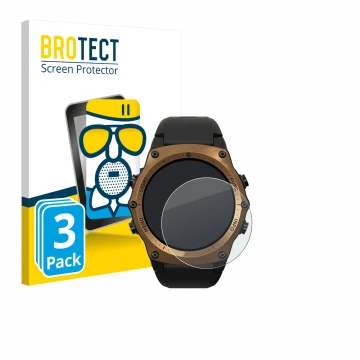 Parte frontal de un envase de producto con el logotipo de la marca BROTECT. Al lado se muestra el dispositivo Shearwater Teric