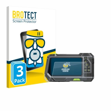 Parte frontal de un envase de producto con el logotipo de la marca BROTECT. Al lado se muestra el dispositivo Teslong NTS500 c