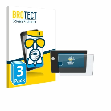 Parte frontal de un envase de producto con el logotipo de la marca BROTECT. Al lado se muestra el dispositivo Volkswagen Polo 