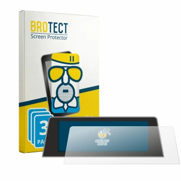 Parte frontal de un envase de producto con el logotipo de la marca BROTECT. Al lado se muestra el dispositivo BMW X3 G01 G3X F