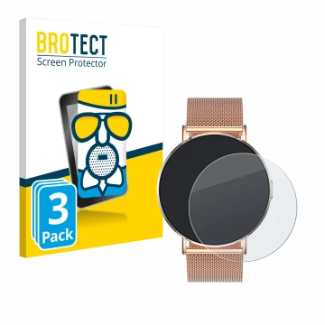 Parte frontal de un envase de producto con el logotipo de la marca BROTECT. Al lado se muestra el dispositivo Levowatch Eve 1.
