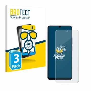 Parte frontal de un envase de producto con el logotipo de la marca BROTECT. Al lado se muestra el dispositivo realme Note 70T 
