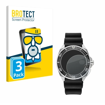 Parte frontal de un envase de producto con el logotipo de la marca BROTECT. Al lado se muestra el dispositivo Seiko Prospex SR