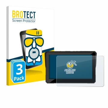 Parte frontal de un envase de producto con el logotipo de la marca BROTECT. Al lado se muestra el dispositivo Carpuride W502 P