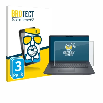 Parte frontal de un envase de producto con el logotipo de la marca BROTECT. Al lado se muestra el dispositivo Dell Pro Max Plu