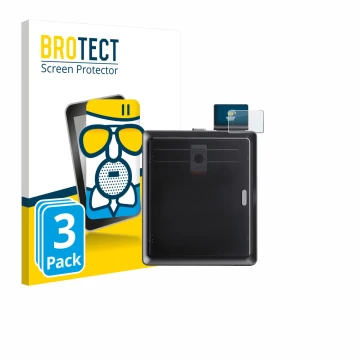 Parte frontal de un envase de producto con el logotipo de la marca BROTECT. Al lado se muestra el dispositivo Anycubic Kobra S