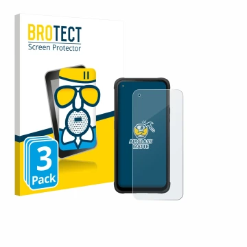 Parte frontal de un envase de producto con el logotipo de la marca BROTECT. Al lado se muestra el dispositivo Hammer Blade V 5