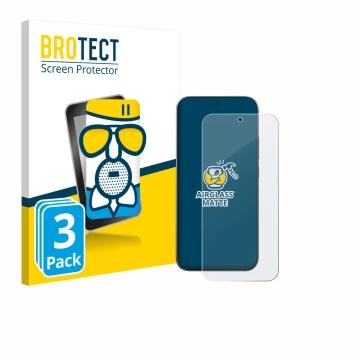 Parte frontal de un envase de producto con el logotipo de la marca BROTECT. Al lado se muestra el dispositivo Xiaomi 17 Pro Ma
