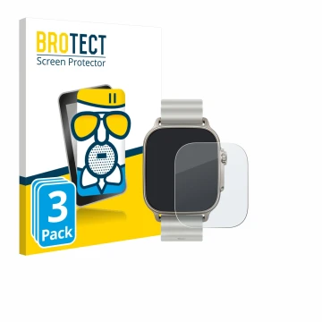 Parte frontal de un envase de producto con el logotipo de la marca BROTECT. Al lado se muestra el dispositivo realme Watch 5 c