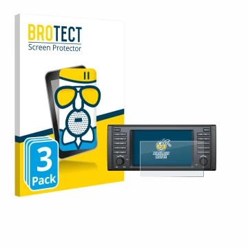 Parte frontal de un envase de producto con el logotipo de la marca BROTECT. Al lado se muestra el dispositivo Eonon E39A12S co