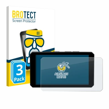 Parte frontal de un envase de producto con el logotipo de la marca BROTECT. Al lado se muestra el dispositivo Chigee AIO-6 LTE