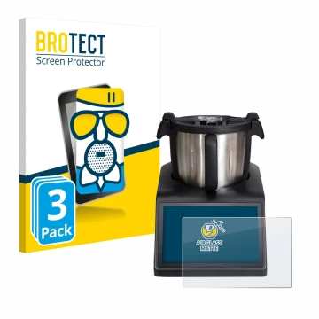 Parte frontal de un envase de producto con el logotipo de la marca BROTECT. Al lado se muestra el dispositivo Ufesa TotalChef 