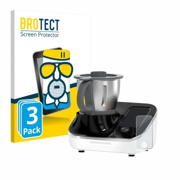 Parte frontal de un envase de producto con el logotipo de la marca BROTECT. Al lado se muestra el dispositivo TOKIT Omni Cook 