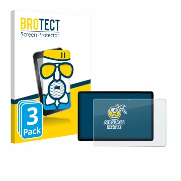 Parte frontal de un envase de producto con el logotipo de la marca BROTECT. Al lado se muestra el dispositivo Black Shark Pad 