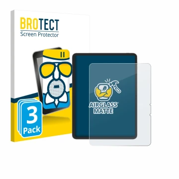 Parte frontal de un envase de producto con el logotipo de la marca BROTECT. Al lado se muestra el dispositivo Blackview Link 8