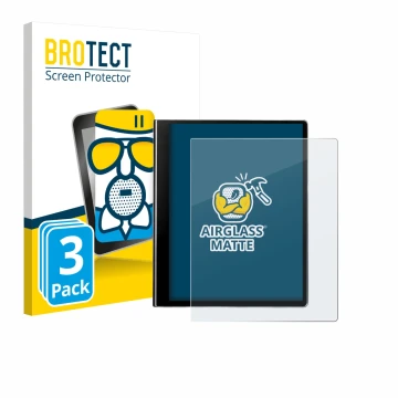 Parte frontal de un envase de producto con el logotipo de la marca BROTECT. Al lado se muestra el dispositivo eazeye Paper 2.0