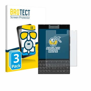 Parte frontal de un envase de producto con el logotipo de la marca BROTECT. Al lado se muestra el dispositivo Unihertz Titan 2