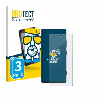 Parte frontal de un envase de producto con el logotipo de la marca BROTECT. Al lado se muestra el dispositivo ZTE Nubia Z80 Ul