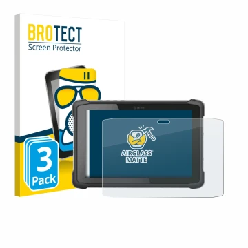 Parte frontal de un envase de producto con el logotipo de la marca BROTECT. Al lado se muestra el dispositivo Hematec SolidTab