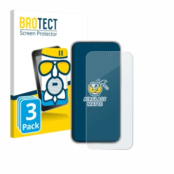 Parte frontal de un envase de producto con el logotipo de la marca BROTECT. Al lado se muestra el dispositivo Huawei Mate 70 A