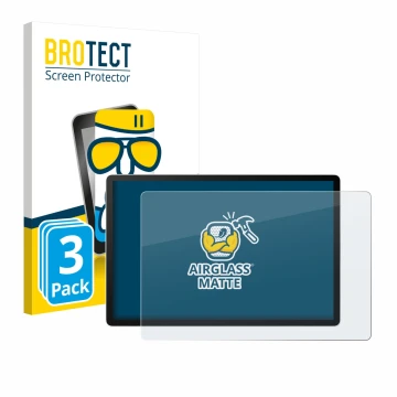 Parte frontal de un envase de producto con el logotipo de la marca BROTECT. Al lado se muestra el dispositivo Wacom MovinkPad 