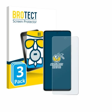 Parte frontal de un envase de producto con el logotipo de la marca BROTECT. Al lado se muestra el dispositivo Xiaomi Redmi Not