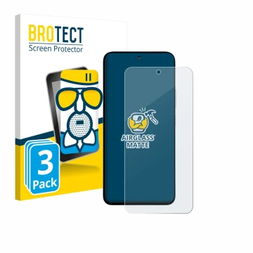 Parte frontal de un envase de producto con el logotipo de la marca BROTECT. Al lado se muestra el dispositivo Xiaomi Poco M7 P