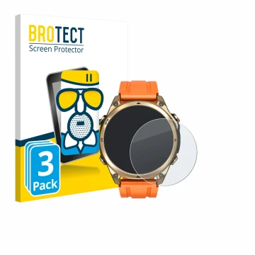 Parte frontal de un envase de producto con el logotipo de la marca BROTECT. Al lado se muestra el dispositivo Doogee Anywise W